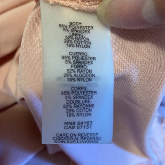 Beautiful Karl Lagerfeld light pink lace front with bow at neck sleeveless top. - Picture 5 of 7